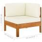 8-tlg. Garten-Lounge-Set mit Creme Auflagen Massivholz Akazie 8-tlg. Garten-Lounge-Set mit Creme Auflagen Massivholz Akazie
