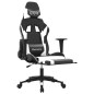 vidaXL Gaming-Stuhl mit Fußstütze Schwarz und Weiß Kunstleder vidaXL Gaming-Stuhl mit Fußstütze Schwarz und Weiß Kunstleder