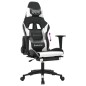 vidaXL Gaming-Stuhl mit Fußstütze Schwarz und Weiß Kunstleder vidaXL Gaming-Stuhl mit Fußstütze Schwarz und Weiß Kunstleder
