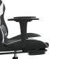 vidaXL Gaming-Stuhl mit Fußstütze Schwarz und Weiß Kunstleder vidaXL Gaming-Stuhl mit Fußstütze Schwarz und Weiß Kunstleder