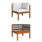 vidaXL 10-tlg. Garten-Lounge-Set mit Kissen Cremeweiß Massivholz Akazie vidaXL 10-tlg. Garten-Lounge-Set mit Kissen Cremeweiß Massivholz Akazie