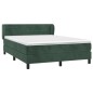 vidaXL Boxspringbett mit Matratze Dunkelgrün 140x200 cm Samt vidaXL Boxspringbett mit Matratze Dunkelgrün 140x200 cm Samt