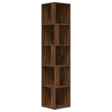 vidaXL Eckregal Braun Eichen-Optik 33x33x164,5 cm Holzwerkstoff