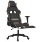 vidaXL Gaming-Stuhl mit Massage & Fußstütze Schwarz und Taupe Stoff vidaXL Gaming-Stuhl mit Massage & Fußstütze Schwarz und Taupe Stoff