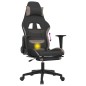 vidaXL Gaming-Stuhl mit Massage & Fußstütze Schwarz und Taupe Stoff vidaXL Gaming-Stuhl mit Massage & Fußstütze Schwarz und Taupe Stoff
