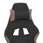 vidaXL Gaming-Stuhl mit Massage & Fußstütze Schwarz und Taupe Stoff vidaXL Gaming-Stuhl mit Massage & Fußstütze Schwarz und Taupe Stoff