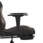 vidaXL Gaming-Stuhl mit Massage & Fußstütze Schwarz und Taupe Stoff vidaXL Gaming-Stuhl mit Massage & Fußstütze Schwarz und Taupe Stoff