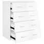 vidaXL Kommode mit 4 Schubladen 60x30,5x71 cm Hochglanz-Weiß vidaXL Kommode mit 4 Schubladen 60x30,5x71 cm Hochglanz-Weiß