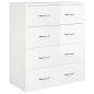 vidaXL Kommode mit 4 Schubladen 60x30,5x71 cm Hochglanz-Weiß vidaXL Kommode mit 4 Schubladen 60x30,5x71 cm Hochglanz-Weiß
