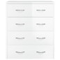 vidaXL Kommode mit 4 Schubladen 60x30,5x71 cm Hochglanz-Weiß vidaXL Kommode mit 4 Schubladen 60x30,5x71 cm Hochglanz-Weiß