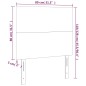 vidaXL Kopfteile 2 Stk. Dunkelbraun 80x5x78/88 cm Stoff