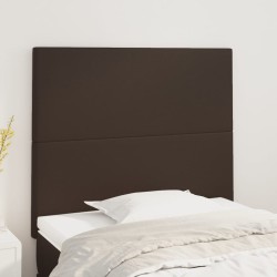 vidaXL Kopfteile 2 Stk. Braun 90x5x78/88 cm Kunstleder