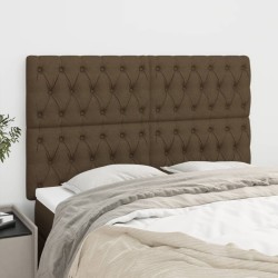 vidaXL Kopfteile 4 Stk. Dunkelbraun 80x7x78/88 cm Stoff