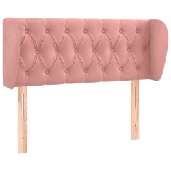 vidaXL Kopfteil mit Ohren Rosa 93x23x78/88 cm Samt