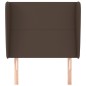 vidaXL Kopfteil mit Ohren Braun 93x23x118/128 cm Kunstleder