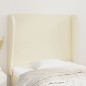 vidaXL Kopfteil mit Ohren Creme 103x23x118/128 cm Kunstleder vidaXL Kopfteil mit Ohren Creme 103x23x118/128 cm Kunstleder
