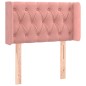 vidaXL Kopfteil mit Ohren Rosa 83x16x78/88 cm Samt vidaXL Kopfteil mit Ohren Rosa 83x16x78/88 cm Samt