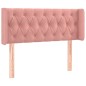 vidaXL Kopfteil mit Ohren Rosa 93x16x78/88 cm Samt