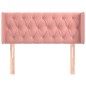 vidaXL Kopfteil mit Ohren Rosa 93x16x78/88 cm Samt