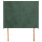 vidaXL Kopfteil mit Ohren Dunkelgrün 83x16x118/128 cm Samt
