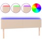 vidaXL LED Kopfteil Cappuccino-Braun 200x5x78/88 cm Kunstleder vidaXL LED Kopfteil Cappuccino-Braun 200x5x78/88 cm Kunstleder