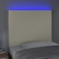 vidaXL LED Kopfteil Creme 90x5x118/128 cm Kunstleder vidaXL LED Kopfteil Creme 90x5x118/128 cm Kunstleder