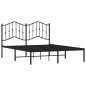 vidaXL Bettgestell mit Kopfteil Metall Schwarz 140x190 cm vidaXL Bettgestell mit Kopfteil Metall Schwarz 140x190 cm