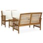 3-tlg. Garten-Lounge-Set mit Auflagen Massivholz Akazie 3-tlg. Garten-Lounge-Set mit Auflagen Massivholz Akazie