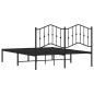 vidaXL Bettgestell mit Kopfteil Metall Schwarz 140x190 cm vidaXL Bettgestell mit Kopfteil Metall Schwarz 140x190 cm