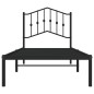 vidaXL Bettgestell mit Kopfteil Metall Schwarz 90x200 cm vidaXL Bettgestell mit Kopfteil Metall Schwarz 90x200 cm