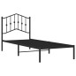 vidaXL Bettgestell mit Kopfteil Metall Schwarz 80x200 cm vidaXL Bettgestell mit Kopfteil Metall Schwarz 80x200 cm