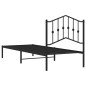 vidaXL Bettgestell mit Kopfteil Metall Schwarz 80x200 cm vidaXL Bettgestell mit Kopfteil Metall Schwarz 80x200 cm