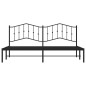 vidaXL Bettgestell mit Kopfteil Metall Schwarz 200x200 cm vidaXL Bettgestell mit Kopfteil Metall Schwarz 200x200 cm