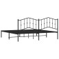 vidaXL Bettgestell mit Kopfteil Metall Schwarz 200x200 cm vidaXL Bettgestell mit Kopfteil Metall Schwarz 200x200 cm