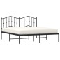 vidaXL Bettgestell mit Kopfteil Metall Schwarz 183x213 cm vidaXL Bettgestell mit Kopfteil Metall Schwarz 183x213 cm