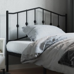 vidaXL Kopfteil Metall Schwarz 107 cm
