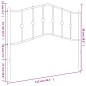 vidaXL Kopfteil Metall Schwarz 107 cm