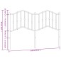 vidaXL Kopfteil Metall Weiß 140 cm