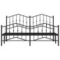 vidaXL Bettgestell mit Kopf- und Fußteil Metall Schwarz 160x200 cm vidaXL Bettgestell mit Kopf- und Fußteil Metall Schwarz 160x200 cm