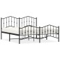 vidaXL Bettgestell mit Kopf- und Fußteil Metall Schwarz 183x213 cm vidaXL Bettgestell mit Kopf- und Fußteil Metall Schwarz 183x213 cm