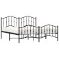 vidaXL Bettgestell mit Kopf- und Fußteil Metall Schwarz 183x213 cm vidaXL Bettgestell mit Kopf- und Fußteil Metall Schwarz 183x213 cm