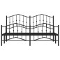 vidaXL Bettgestell mit Kopf- und Fußteil Metall Schwarz 183x213 cm vidaXL Bettgestell mit Kopf- und Fußteil Metall Schwarz 183x213 cm