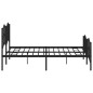 vidaXL Bettgestell mit Kopf- und Fußteil Metall Schwarz 183x213 cm vidaXL Bettgestell mit Kopf- und Fußteil Metall Schwarz 183x213 cm