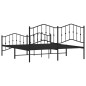 vidaXL Bettgestell mit Kopf- und Fußteil Metall Schwarz 183x213 cm vidaXL Bettgestell mit Kopf- und Fußteil Metall Schwarz 183x213 cm
