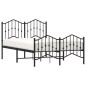 vidaXL Bettgestell mit Kopf- und Fußteil Metall Schwarz 120x190 cm vidaXL Bettgestell mit Kopf- und Fußteil Metall Schwarz 120x190 cm