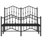 vidaXL Bettgestell mit Kopf- und Fußteil Metall Schwarz 120x190 cm vidaXL Bettgestell mit Kopf- und Fußteil Metall Schwarz 120x190 cm