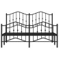 vidaXL Bettgestell mit Kopf- und Fußteil Metall Schwarz 135x190 cm vidaXL Bettgestell mit Kopf- und Fußteil Metall Schwarz 135x190 cm
