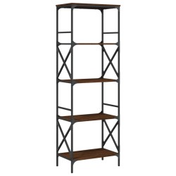 vidaXL Bücherregal 5 Böden Braun Eiche-Optik 59x35x171cm Holzwerkstoff