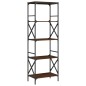 vidaXL Bücherregal 5 Böden Braun Eiche-Optik 59x35x171cm Holzwerkstoff vidaXL Bücherregal 5 Böden Braun Eiche-Optik 59x35x171cm Holzwerkstoff