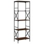 vidaXL Bücherregal 5 Böden Braun Eiche-Optik 59x35x171cm Holzwerkstoff vidaXL Bücherregal 5 Böden Braun Eiche-Optik 59x35x171cm Holzwerkstoff